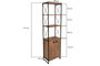 Hanah Home Tervel - Pine Estantería Industrial
